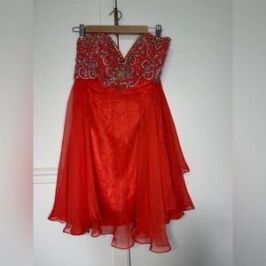 Sherri Hill orange Dress or prom Gown size 10